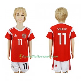 Fußballtrikots Russland Smolov 11 Kinder WM 2018 Heimtrikotsatz kaufen